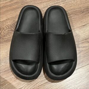 Black Slide Sandals
